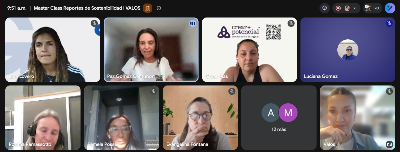 VALOS y Mirada Sostenible realizaron una Master Class sobre reportes de sostenibilidad